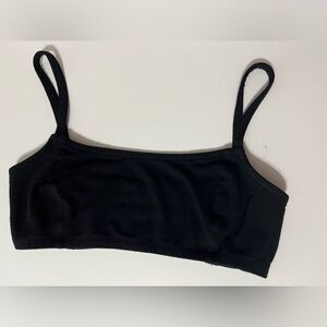 Mudd Bralette/Crop Top Medium Black With Strappy Back